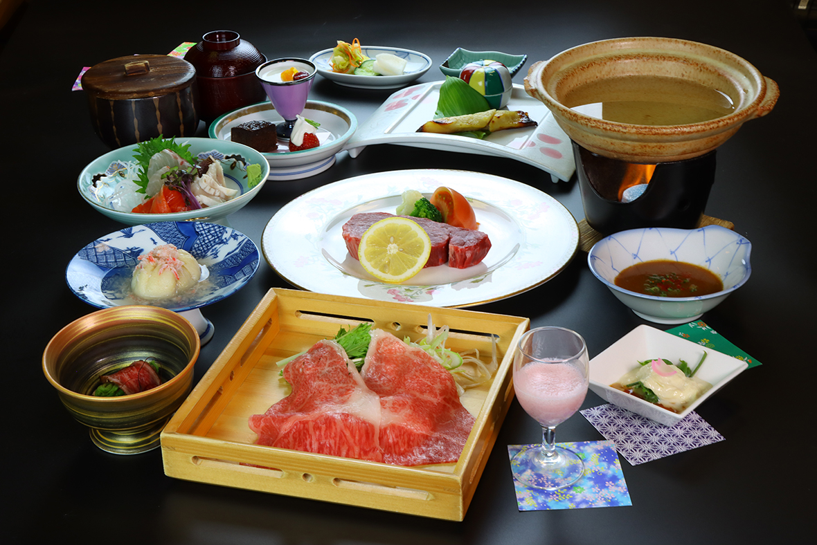 選べる台の物　ミニステーキ付［しゃぶしゃぶ］